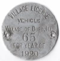 1920 Village Vehicle License