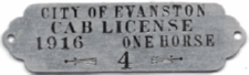1916 One Horse Cab License