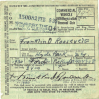 1939 Commercial Registration for a 1930 Ford Pick Up