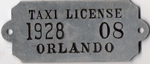 1928 Taxi License Orlando