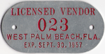 1956/57 Licensed Vendor West Palm Beach