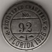 1925 Registered Chauffeur