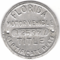 Florida Title Plate Disc