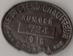 1916 Registered Chauffeur