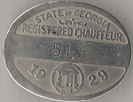 1929 Registered Chauffeur