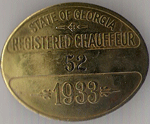 1933 Registered Chauffeur