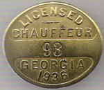 1936 Licensed Chauffeur