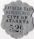 Registered Bicycle Tag Atlanta