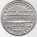 1925 Registered Motor Vehicle