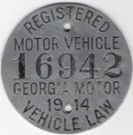 1914 Registered Motor Vehicle