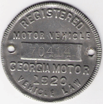 1920 Registered Motor Vehicle