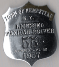 Hempstead 1956/57 Licensed Taxicab Driver