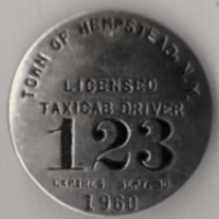 Hempstead 1959/60 Licensed Taxicab Driver