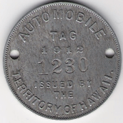 1912 Automobile License