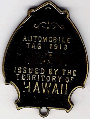 1913 Automobile Tag