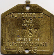 1915 Automobile Tag