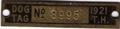 1921 Dog Tag