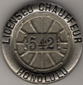 Honolulu A 1934-36 Licensed Chauffeur