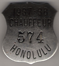 Honolulu 1937-38 Chauffeur