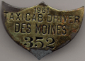 1961 Taxicab Driver Des Moines Iowa