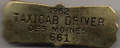 1962 Taxicab Driver Des Moines Iowa