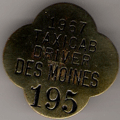 1967 Taxicab Driver Des Moines Iowa