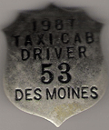 1987 Taxi Cab Driver Des Moines Iowa
