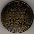 1954 Taxicab Driver Des Moines Iowa