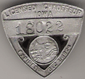1924 Licensed Chauffeur Iowa badge