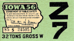 1956 Iowa 32 Tons Z/7