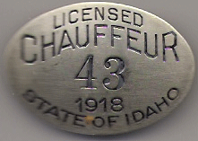1918 Licensed Chauffeur