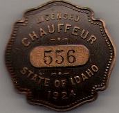 1924 Licensed Chauffeur