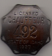 1927 Licensed Chauffeur