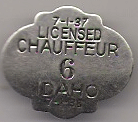 1937/38 Licensed Chauffeur