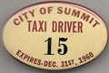 Summit New Jersey 1960 Taxi Driver