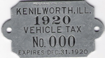 1920 Sample Vehicle Tax