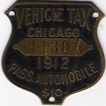 1912 Passenger Automobile $10 Vehicle Tax