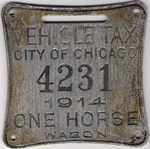 1914 One Horse Wagon Vehicle Tax