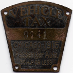 1915 Passenger Auto Vehicle Tax 35 HP or Less