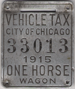 1915 One Horse Wagon Vehicle Tax