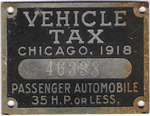 1918 Passenger Automobile Vehicle Tax