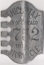 1913 Motorcycle Vehicle Tax