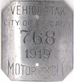 1919 Motorcycle Vehicle Tax
