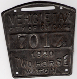 1920 Two Horse Wagon Vehicle Tax