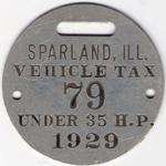 1929 Vehicle Tax Under 35 HP