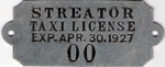 1926/27 Sample Taxi License