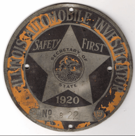 1920 Illinois Automobile Investigator