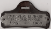 1909 Two Horse Vehicle License
