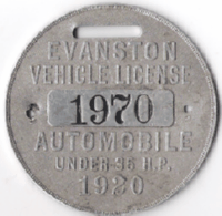 1920 Automobile Vehicle License Under 35 HP