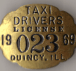 1969 Taxi Drivers License